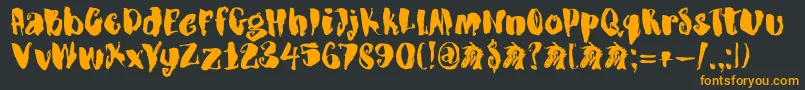 DkDragonblood Font – Orange Fonts on Black Background