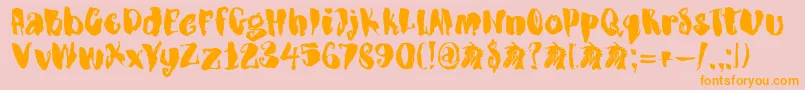 DkDragonblood Font – Orange Fonts on Pink Background