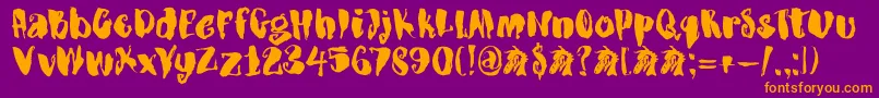 DkDragonblood Font – Orange Fonts on Purple Background