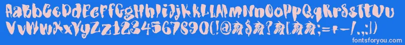 DkDragonblood Font – Pink Fonts on Blue Background