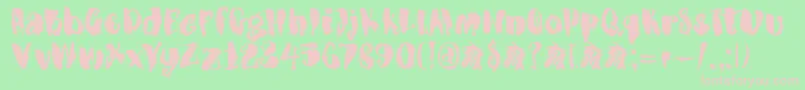DkDragonblood-fontti – vaaleanpunaiset fontit vihreällä taustalla
