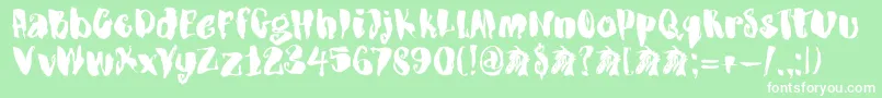 DkDragonblood Font – White Fonts on Green Background