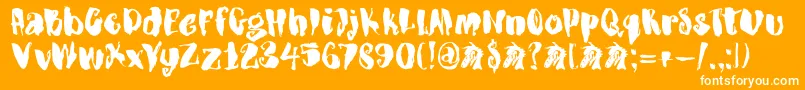 DkDragonblood Font – White Fonts on Orange Background