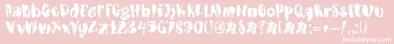 DkDragonblood Font – White Fonts on Pink Background