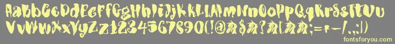 DkDragonblood Font – Yellow Fonts on Gray Background