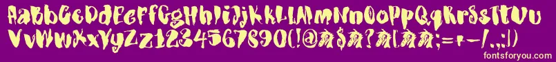 DkDragonblood Font – Yellow Fonts on Purple Background