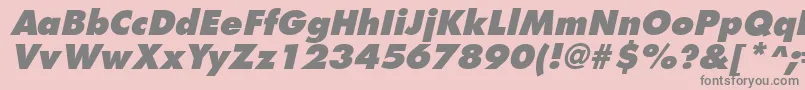 FuturistextraboldItalic-Schriftart – Graue Schriften auf rosa Hintergrund