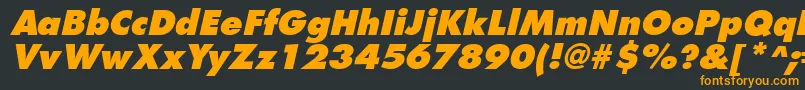 Шрифт FuturistextraboldItalic – оранжевые шрифты на чёрном фоне