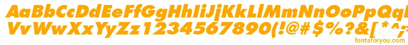 Шрифт FuturistextraboldItalic – оранжевые шрифты на белом фоне