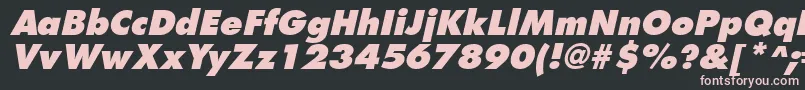Шрифт FuturistextraboldItalic – розовые шрифты на чёрном фоне