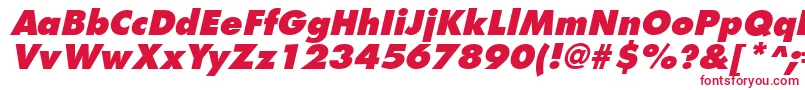 FuturistextraboldItalic-fontti – punaiset fontit valkoisella taustalla