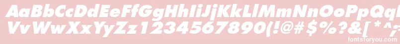 Шрифт FuturistextraboldItalic – белые шрифты на розовом фоне