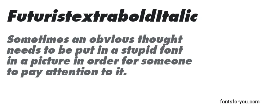 FuturistextraboldItalic-fontti