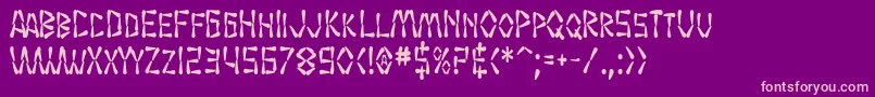 フォントSfWasabiCondensedBold – 紫の背景にピンクのフォント