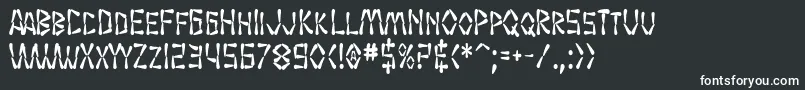 フォントSfWasabiCondensedBold – 黒い背景に白い文字