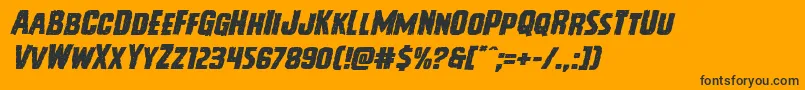 Vicioushungerexpandital Font – Black Fonts on Orange Background