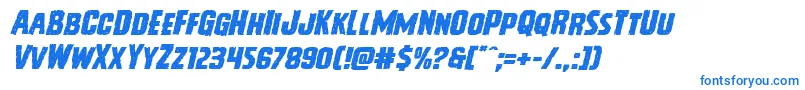 Czcionka Vicioushungerexpandital – niebieskie czcionki
