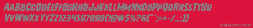 Vicioushungerexpandital Font – Gray Fonts on Red Background