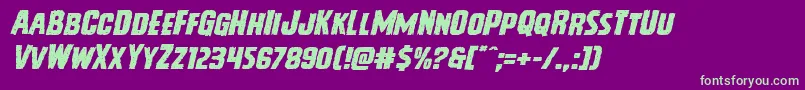 Vicioushungerexpandital Font – Green Fonts on Purple Background