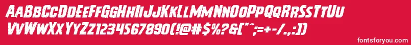 Vicioushungerexpandital Font – White Fonts on Red Background