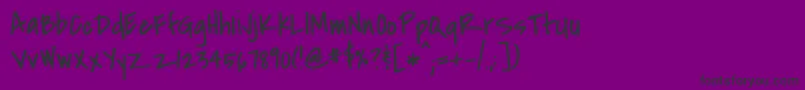 フォントCovered – 紫の背景に黒い文字