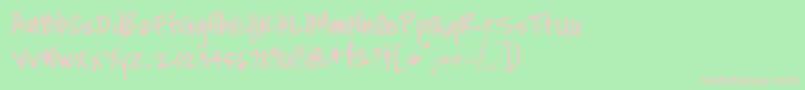 Covered Font – Pink Fonts on Green Background