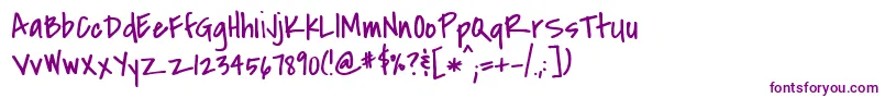 Шрифт Covered – фиолетовые шрифты на белом фоне