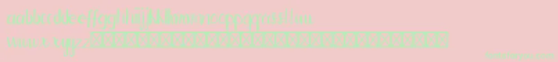 HapynesRegular Font – Green Fonts on Pink Background