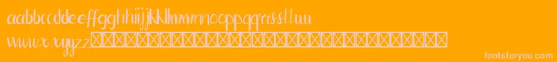 HapynesRegular-Schriftart – Rosa Schriften auf orangefarbenem Hintergrund