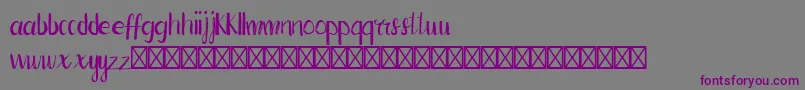 HapynesRegular Font – Purple Fonts on Gray Background