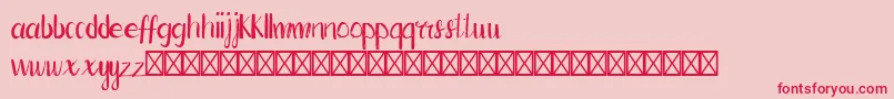 HapynesRegular Font – Red Fonts on Pink Background