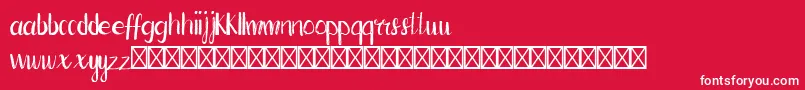 HapynesRegular Font – White Fonts on Red Background