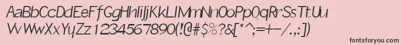 SlantInformal Font – Black Fonts on Pink Background