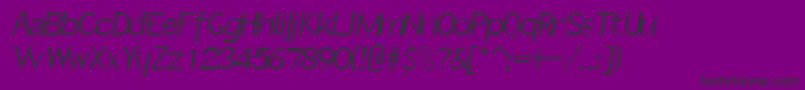 SlantInformal Font – Black Fonts on Purple Background