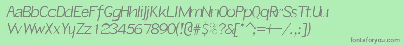SlantInformal Font – Gray Fonts on Green Background