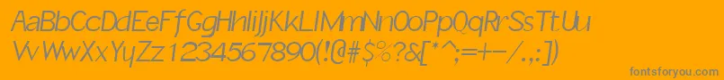SlantInformal Font – Gray Fonts on Orange Background
