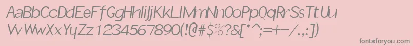 SlantInformal Font – Gray Fonts on Pink Background
