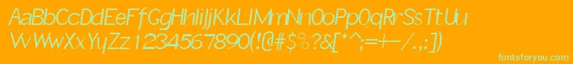 SlantInformal Font – Green Fonts on Orange Background