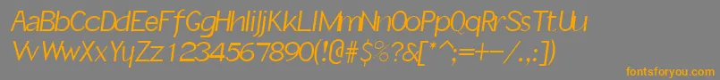 SlantInformal Font – Orange Fonts on Gray Background