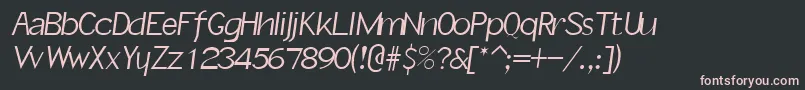 SlantInformal Font – Pink Fonts on Black Background