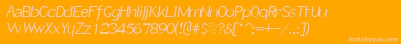 SlantInformal Font – Pink Fonts on Orange Background