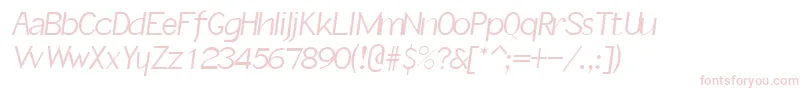 SlantInformal Font – Pink Fonts on White Background