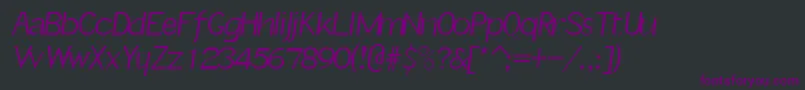 SlantInformal Font – Purple Fonts on Black Background