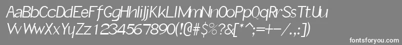 SlantInformal Font – White Fonts on Gray Background