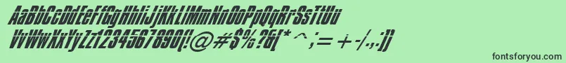 Impos05 Font – Black Fonts on Green Background