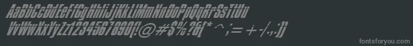 Impos05 Font – Gray Fonts on Black Background