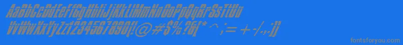 More about Impos05 Font Impos05 Font – Gray Fonts on Blue Background