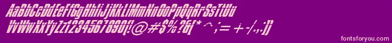 Impos05 Font – Pink Fonts on Purple Background