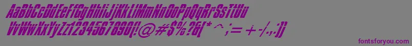 Impos05 Font – Purple Fonts on Gray Background