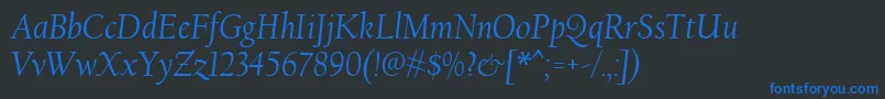 CalifornianFbРљСѓСЂСЃРёРІ Font – Blue Fonts on Black Background